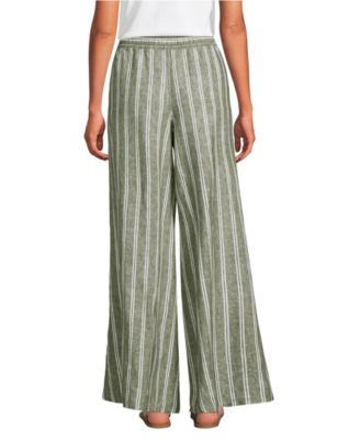 Women's Linen High Rise Palazzo Pants - Set Bottom