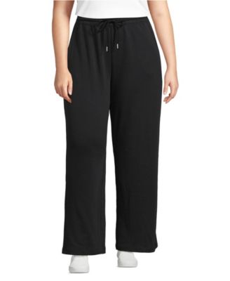 Women's Sport Knit High Rise Pull On Relaxed Straight Leg Pants