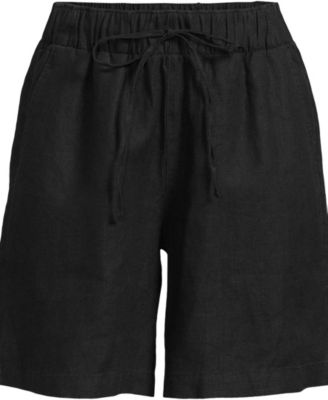 Women's Linen High Rise Pull On 7" Shorts