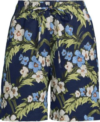 Women's Linen High Rise Pull On 7" Shorts