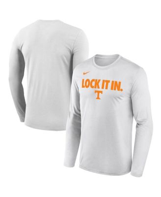 Men's White Tennessee Volunteers 2026 On-Court Bench Long Sleeve T-Shirt