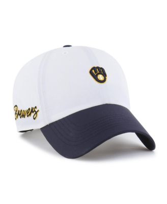 Men's White/Navy Milwaukee Brewers Vista Mini Clean Up Brrr Adjustable Hat