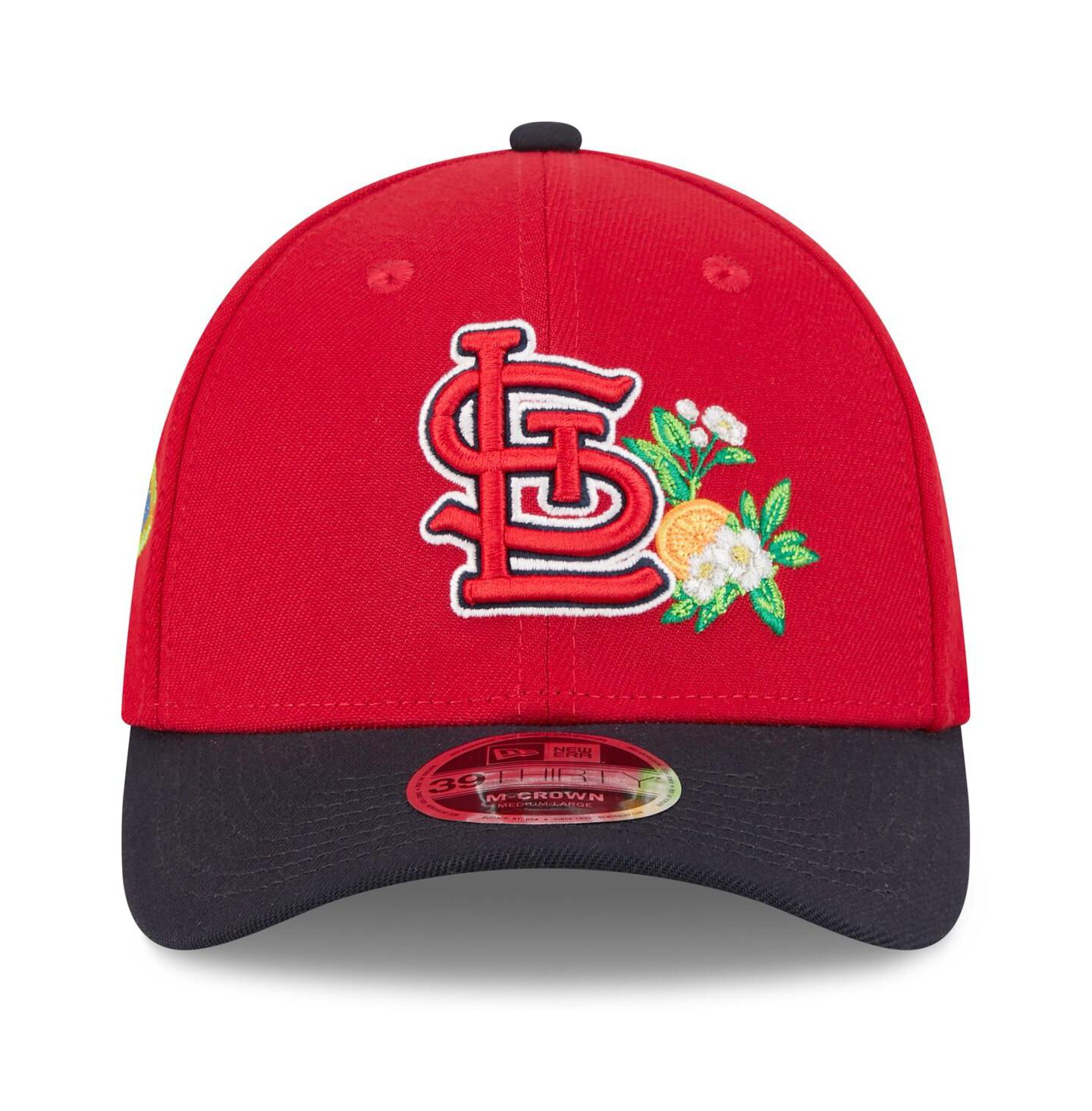 Мужская кепка New Era Red/Navy St. Louis Cardinals 2026 Spring Training M-Crown 39THIRTY Flex Hat — фото 2