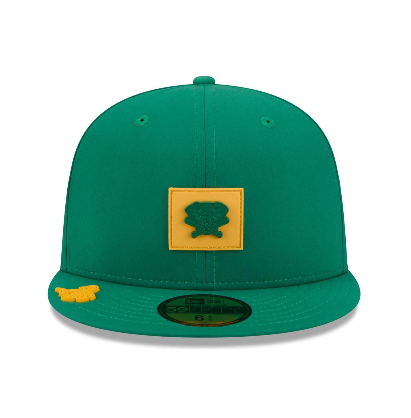 Мужская кепка New Era Green Athletics 2026 Clubhouse Alternate 59FIFTY Fitted Hat — фото 2