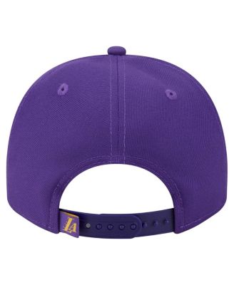 Men's Purple Los Angeles Lakers Injection Cartoon Logo A-Frame 9FIFTY Adjustable Hat
