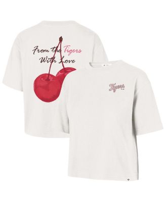 Women's Cream Detroit Tigers Love Letter Reed City T-Shirt