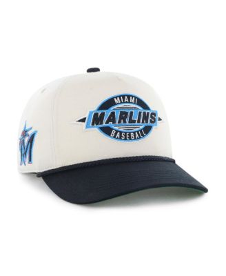 Big Boys and Girls Natural/Black Miami Marlins Frame Out Hitch Adjustable Hat