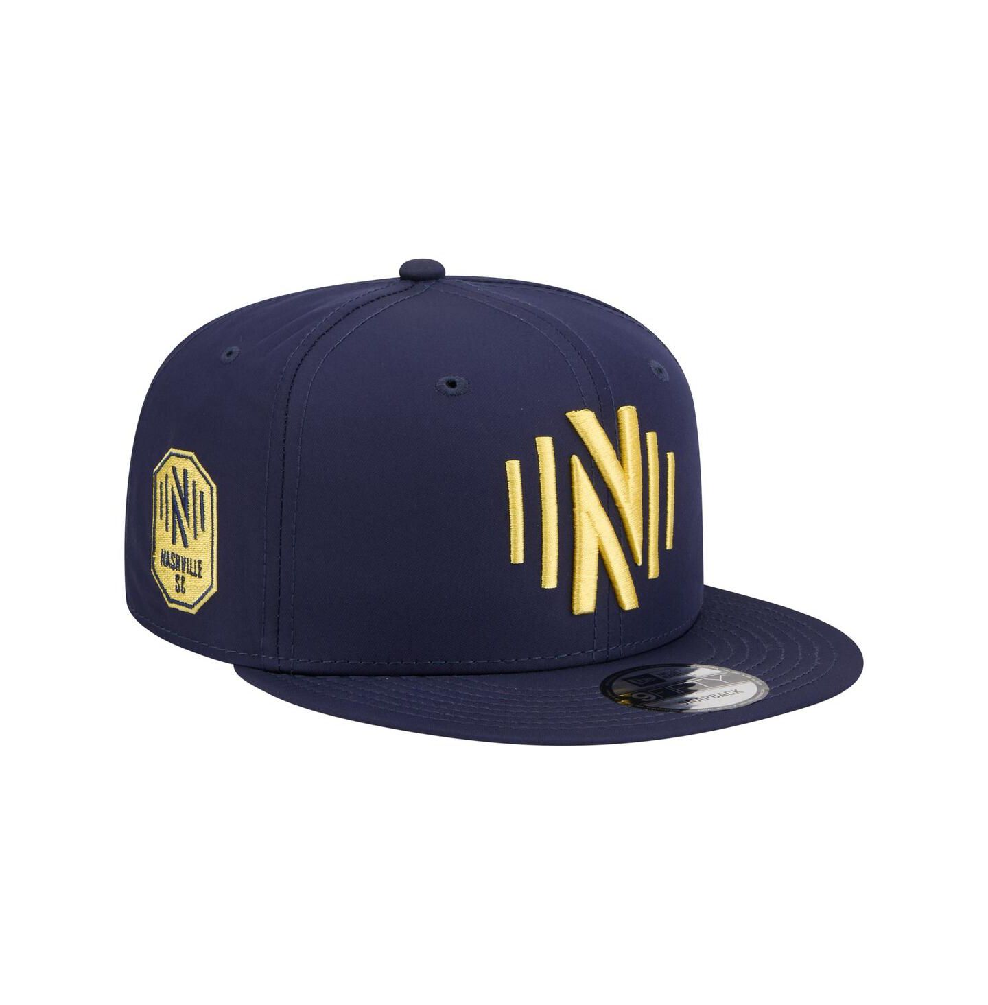 Мужские головные уборы New Era Navy Nashville SC 2026 Jersey Hook 9FIFTY Snapback Hat — фото 1