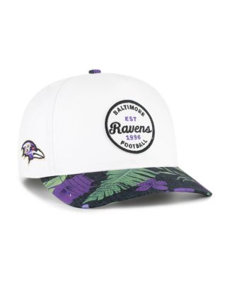 Men's White/Purple Baltimore Ravens Beach Side Hitch Adjustable Hat