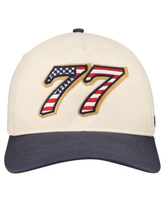 Men's Cream Carson Hocevar Flag Fill Two-Tone Hitch Adjustable Hat