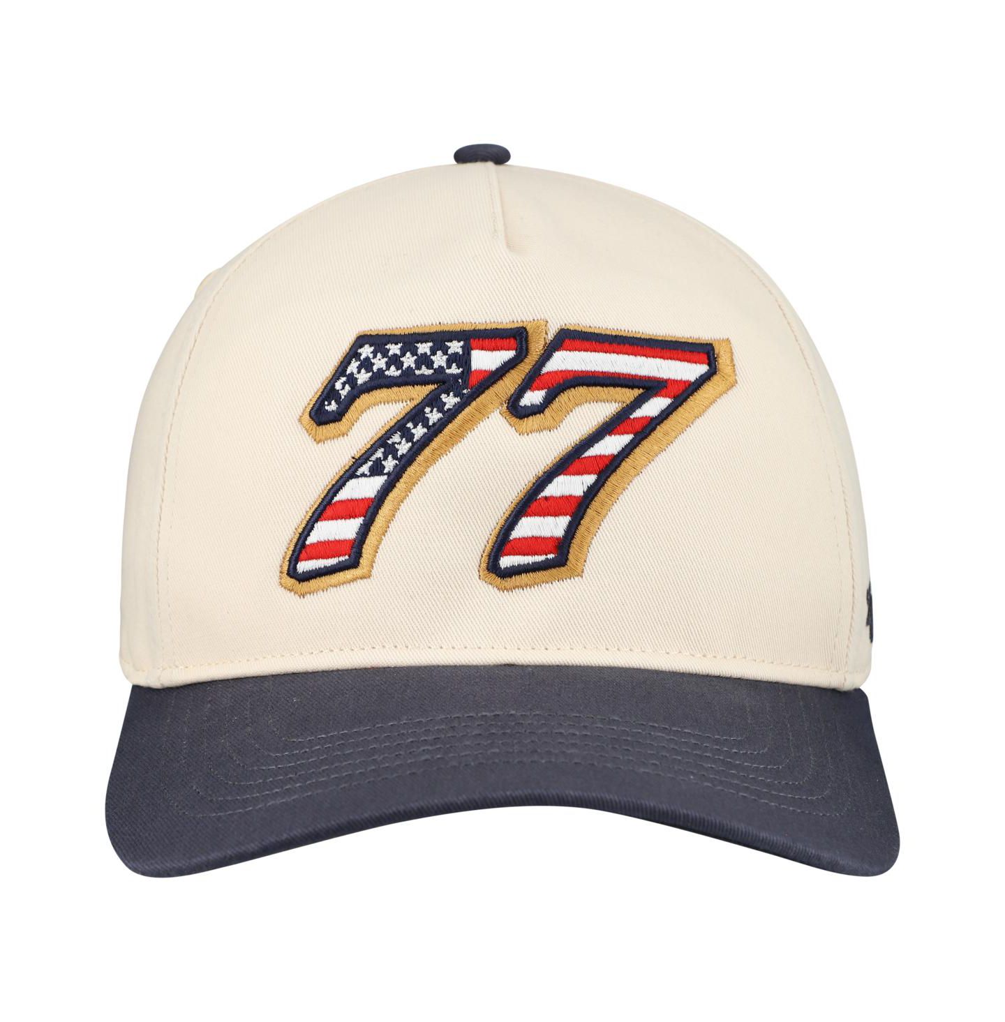 Мужская кепка '47 Brand Cream Carson Hocevar Flag Fill Two-Tone Hitch Adjustable Hat — фото 2