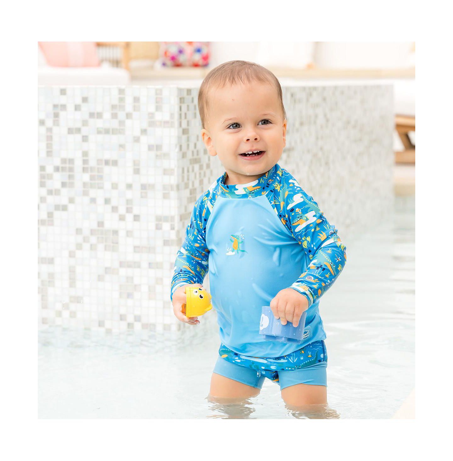 Splash About Kids (1 to 5) Long Sleeve Rashguard, цвет: Crocodile Swamp — фото 2