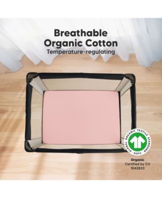 Mini Crib Sheets for Baby Girls, Boys, 2-Pack Soothe Pack and Play Sheets Fitted, Pack N Play Mattress Sheet