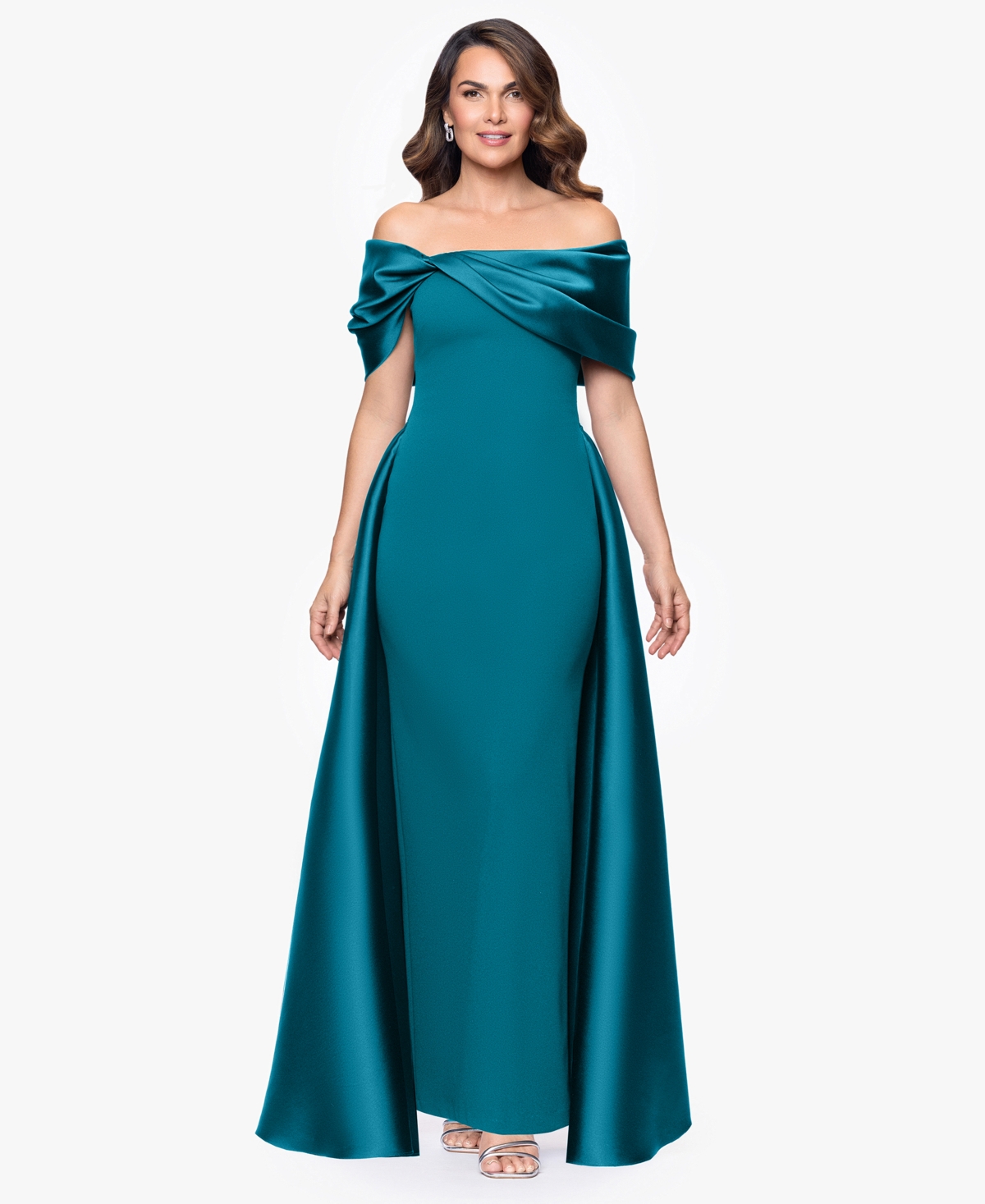 Betsy & Adam Women's Off-The-Shoulder Dress