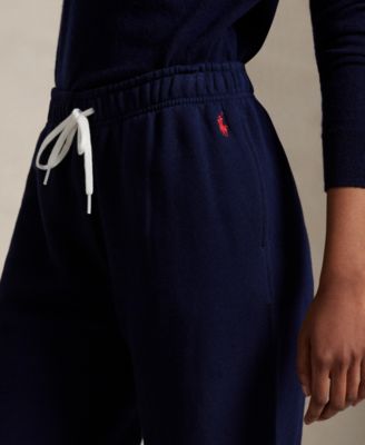 Women's Drawstring Fleece Wide-Leg Sweatpant