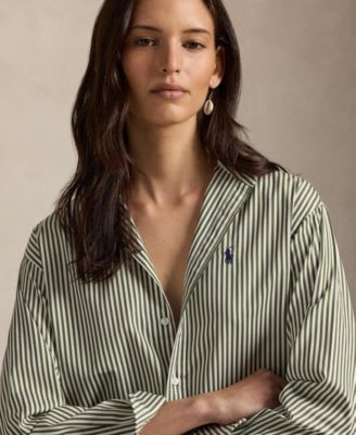 Women's Relaxed-Fit Striped Cotton Shirt