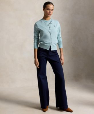 Women's Crewneck Button-Up Cardigan