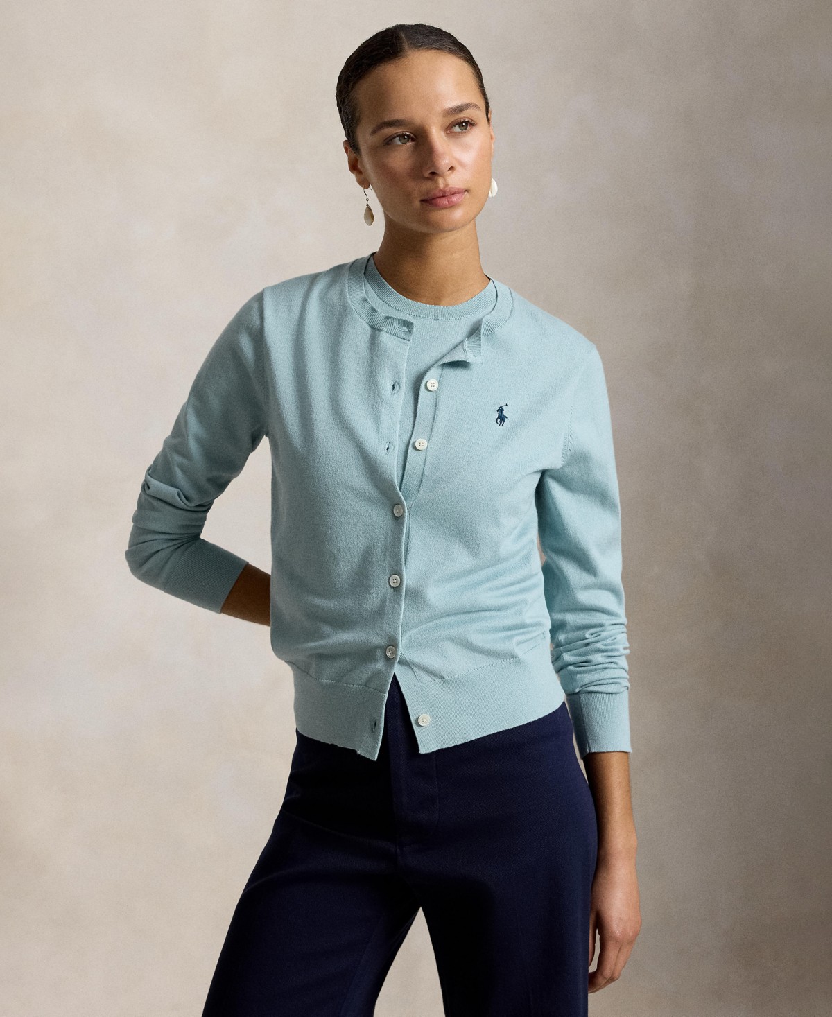 Женские Polo Ralph Lauren Women's Crewneck Button-Up Cardigan Sweater — фото 1