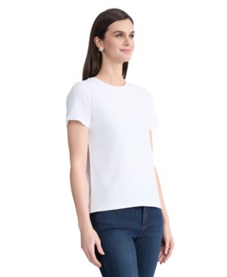 Women's Short-Sleeve Pull-On Cotton T-Shirt