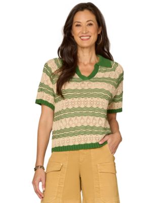 Women's Short-Sleeve Cotton Polo Top