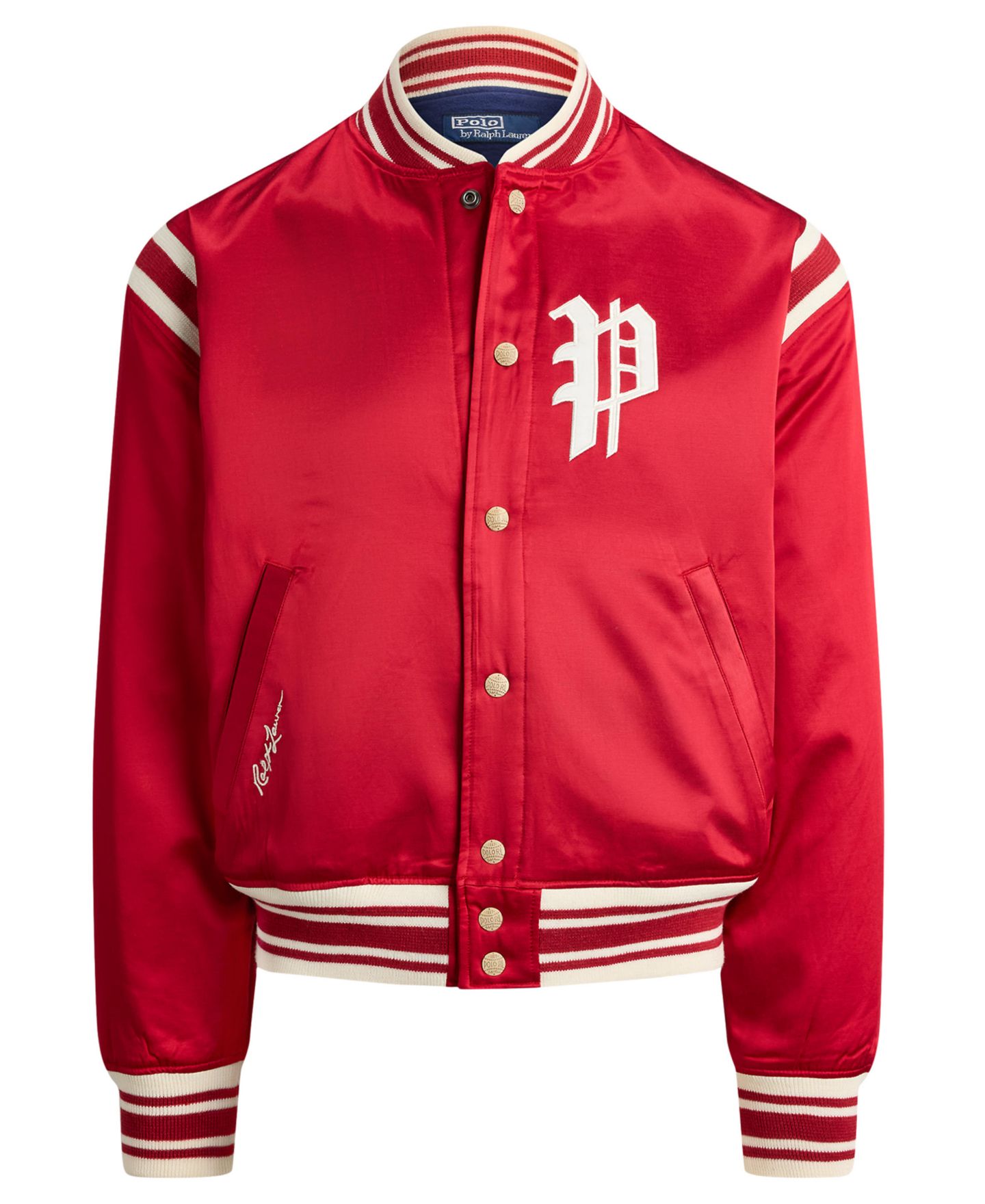 Мужская куртка Polo Ralph Lauren Phillies Striped Baseball, цвет: Красный — фото 8