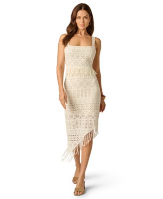Women's Sleeveless Square Neck Sweater Knit Dress