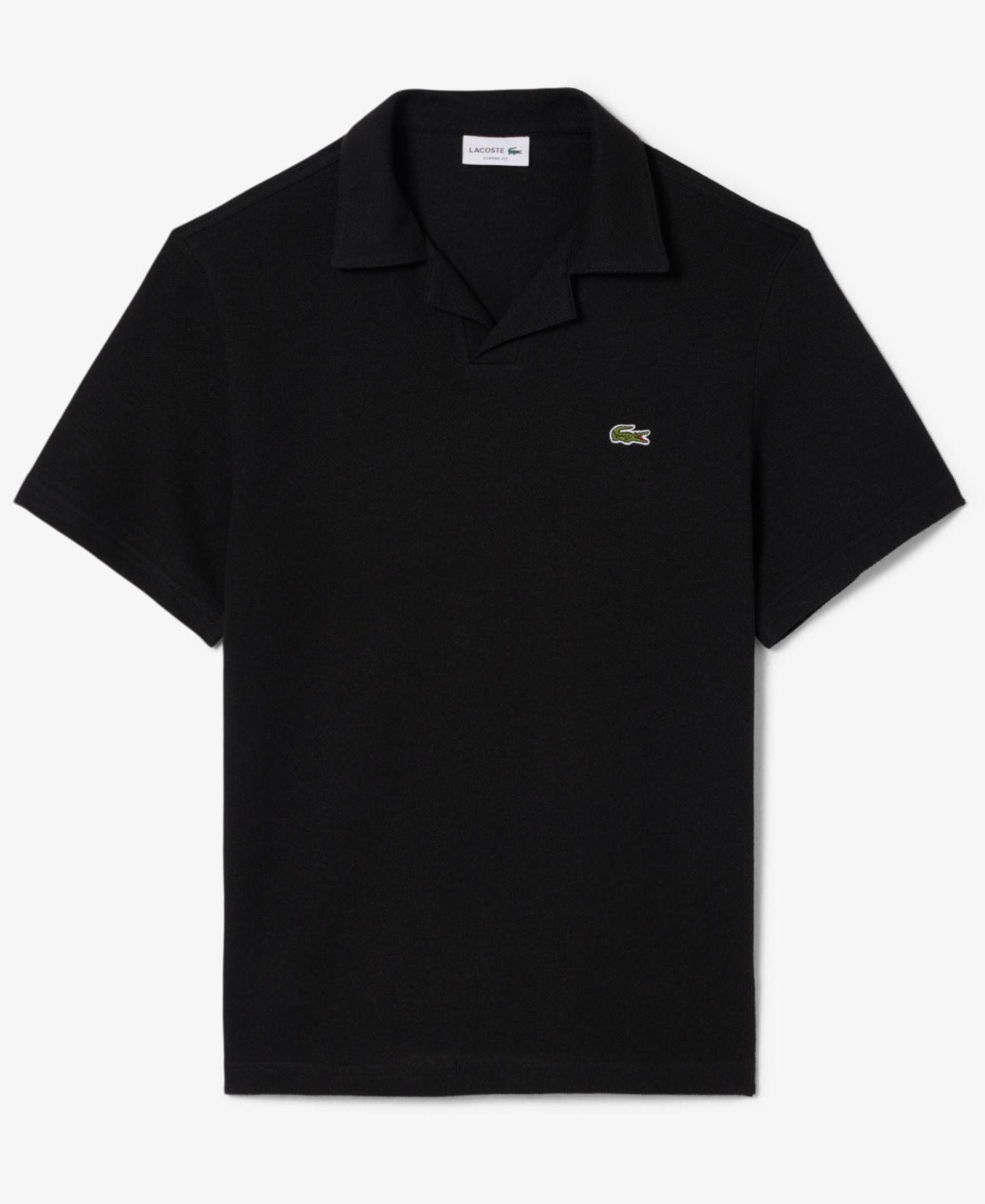 Мужское поло Lacoste Classic-Fit Cotton-Blend Polo Shirt, цвет: Чёрный — фото 5