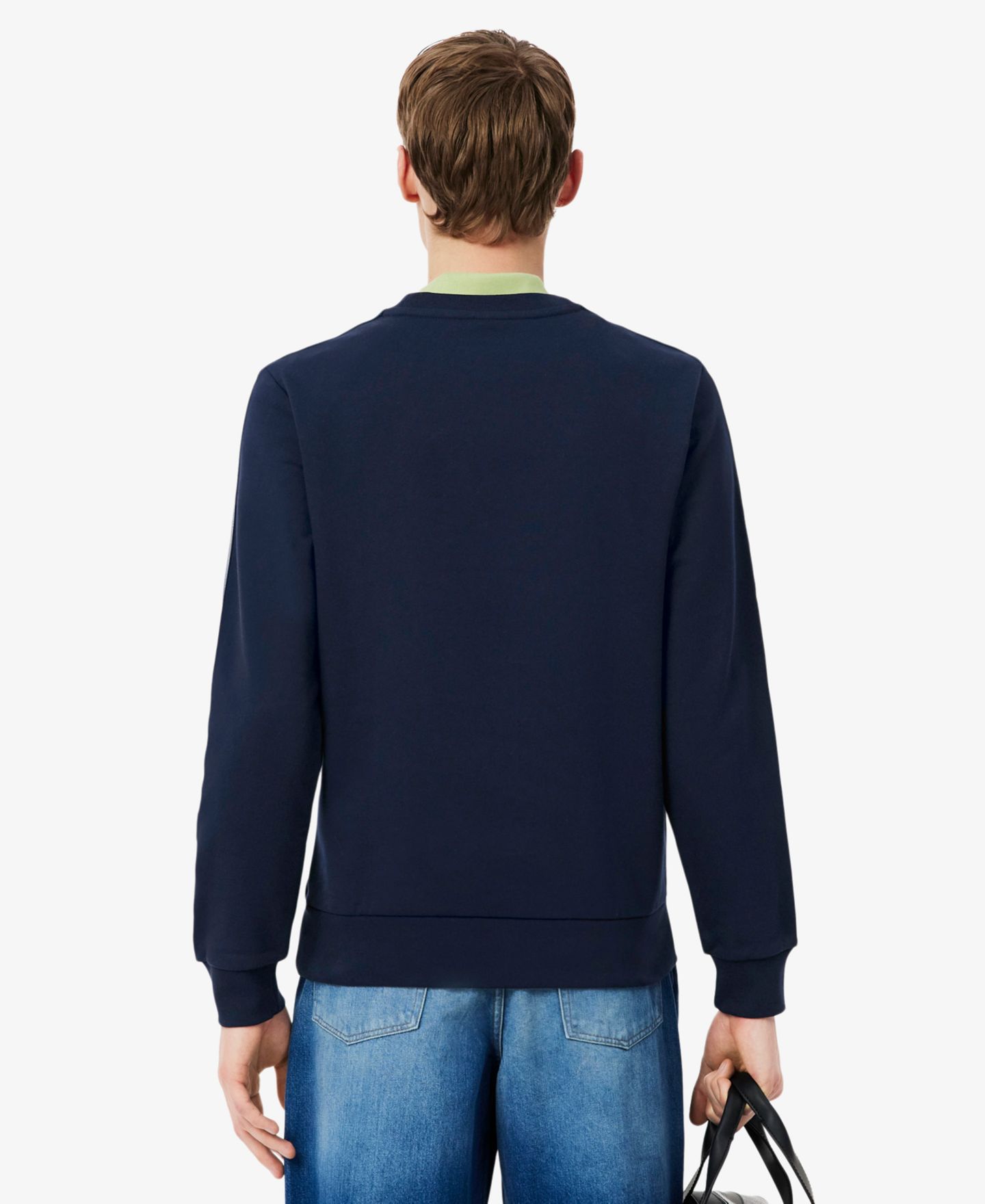 Мужской свитшот Lacoste Long-Sleeve Fleece, цвет: Тёмно-синий — фото 4