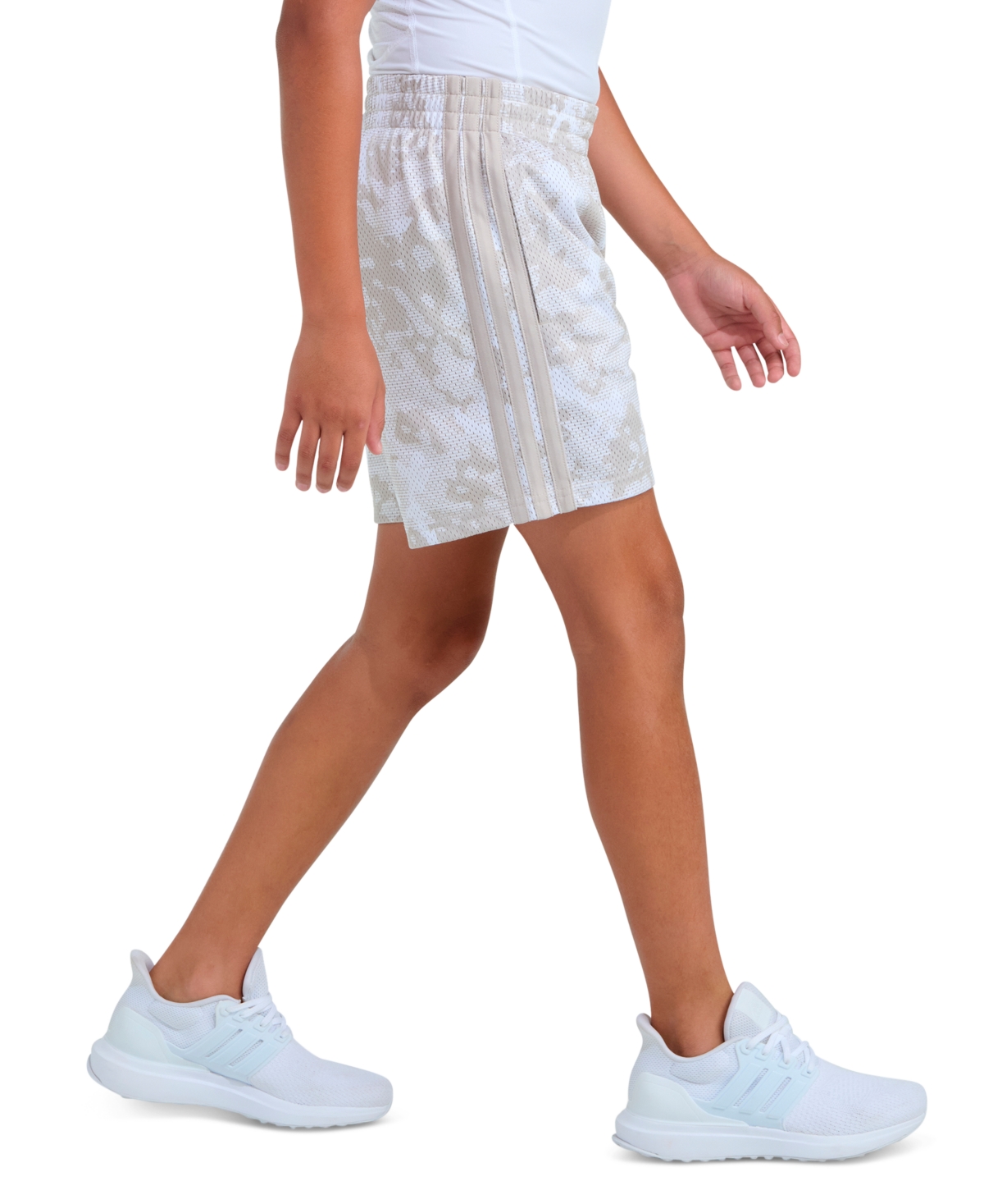 adidas Boys' 8-20 Elastic Waistband Printed Camo Shorts
