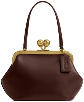Kisslock Small Leather Frame Bag 16