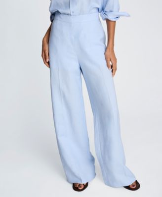 Women's Pull-On Linen Wide-Leg Pants