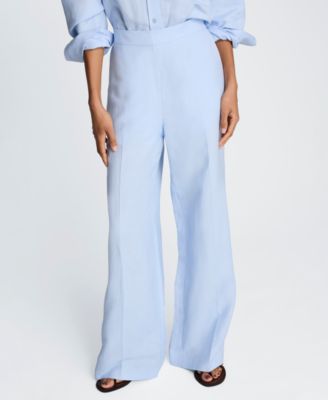 Women's Pull-On Linen Wide-Leg Pants