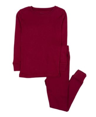 Toddler Matching Family Two Piece Cotton Long Sleeve Solid Color Pajamas 2T-5T