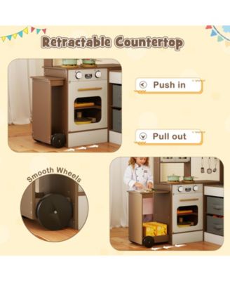 Corner Kids Kitchen Set with Realistic Lights and Sounds