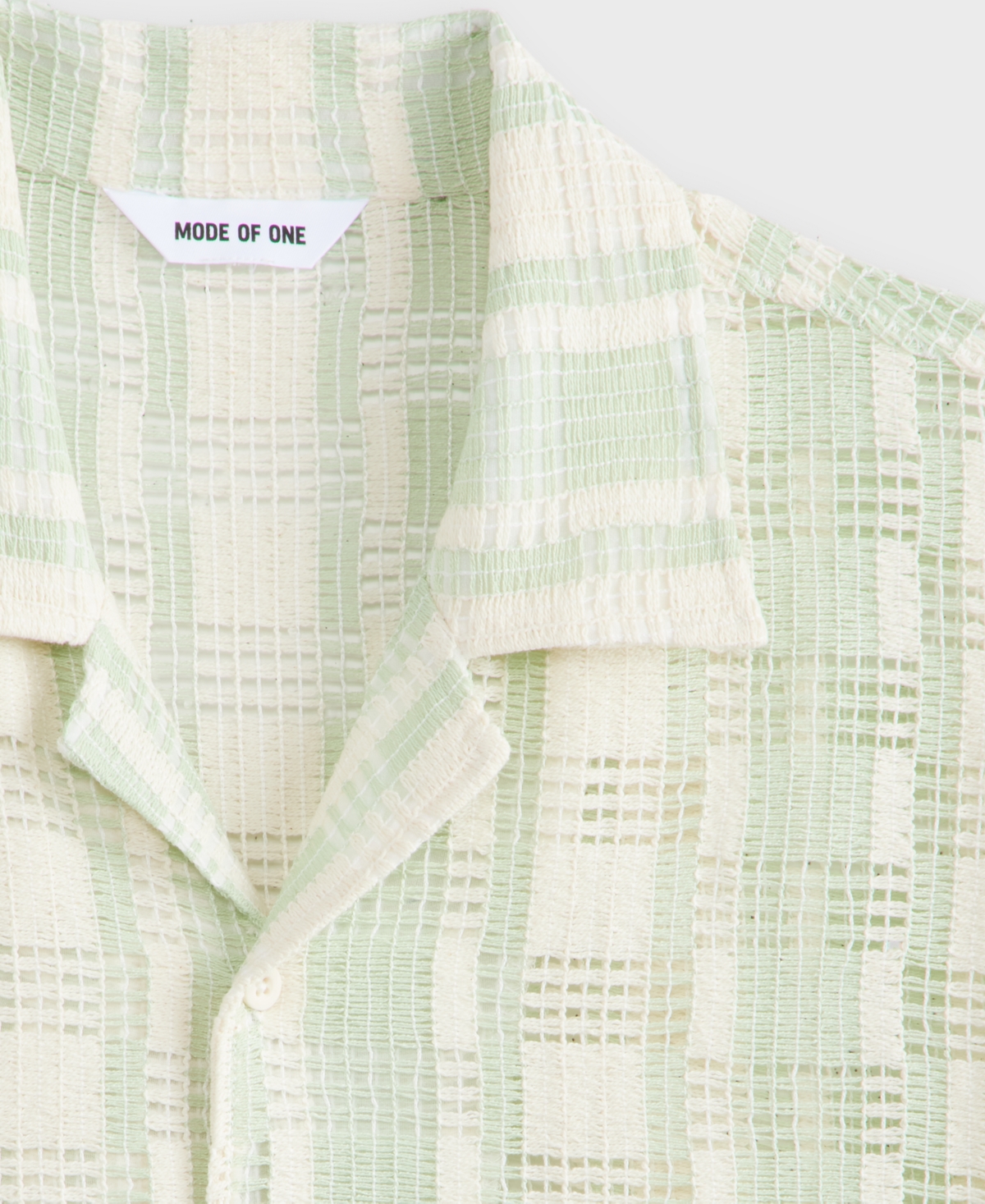Mode of One Men's Two-Tone Textured Camp Shirt, Macy's Exclusive