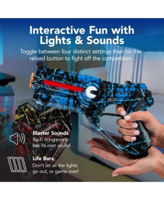 Set of 4 Rechargeable Laser Tag Blasters with Docking Station and 4 Game Settings