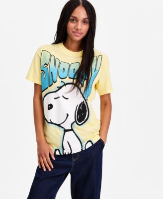 Juniors' Snoopy Rhinestone Boyfriend Tee