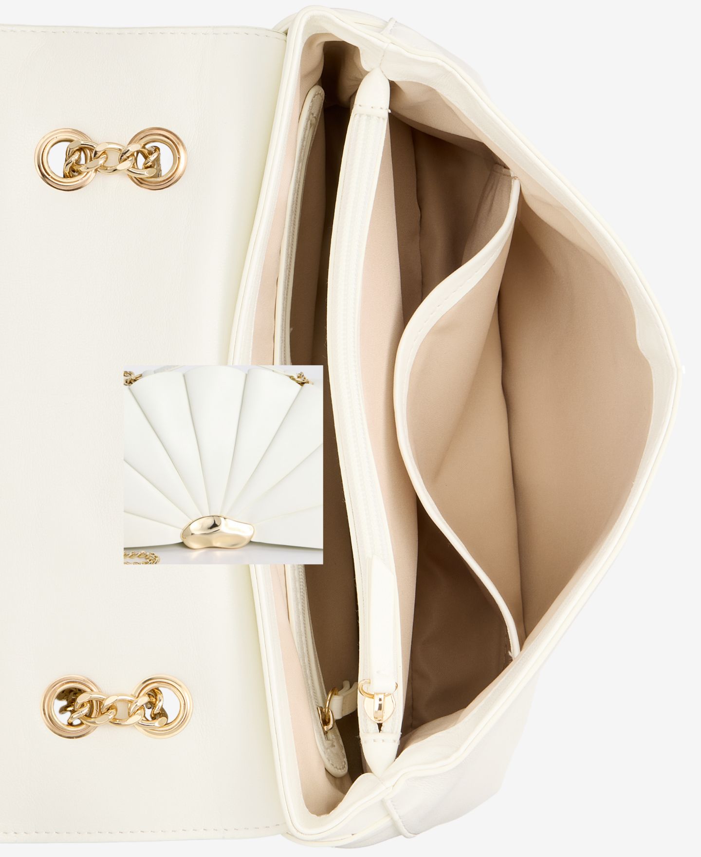 Женская сумка I.N.C. International Concepts Soft Ajae Shell Shoulder, цвет: Яркий белый — фото 5