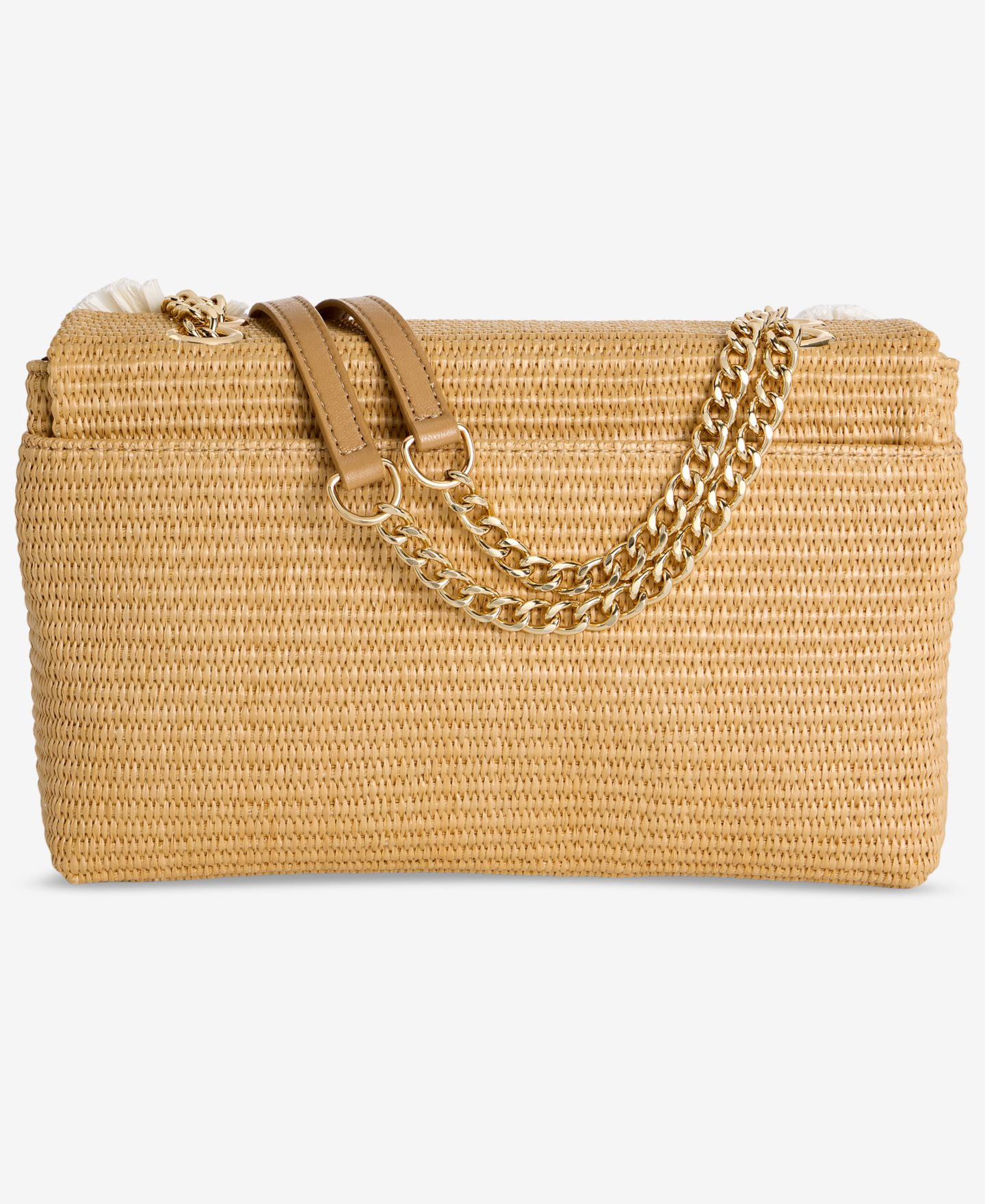 Женская сумка I.N.C. International Concepts Soft Ajae 3D Floral Straw Crossbody Handbag, цвет: Ванильный — фото 3