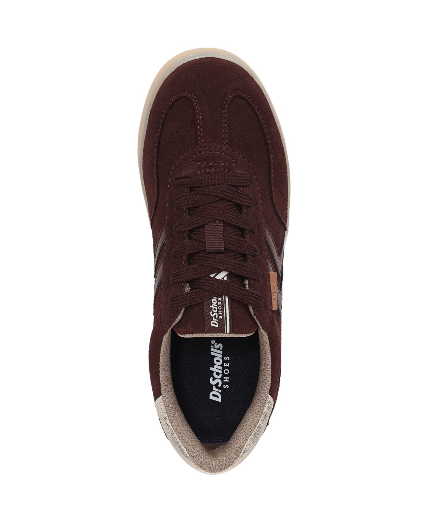Женские кроссовки Dr. Scholl's x Milk Bar Rebel Sport Low Profile Lace Up, цвет: Каштаново-рыжий коричневый замшевый — фото 4
