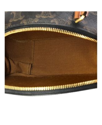 Half Moon Case Triomphe Coated Canvas with Leather