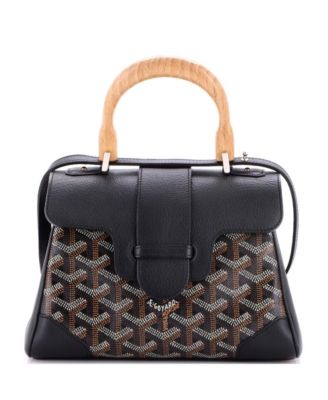 Mini Saigon Top Handle Bag Coated Canvas with Leather
