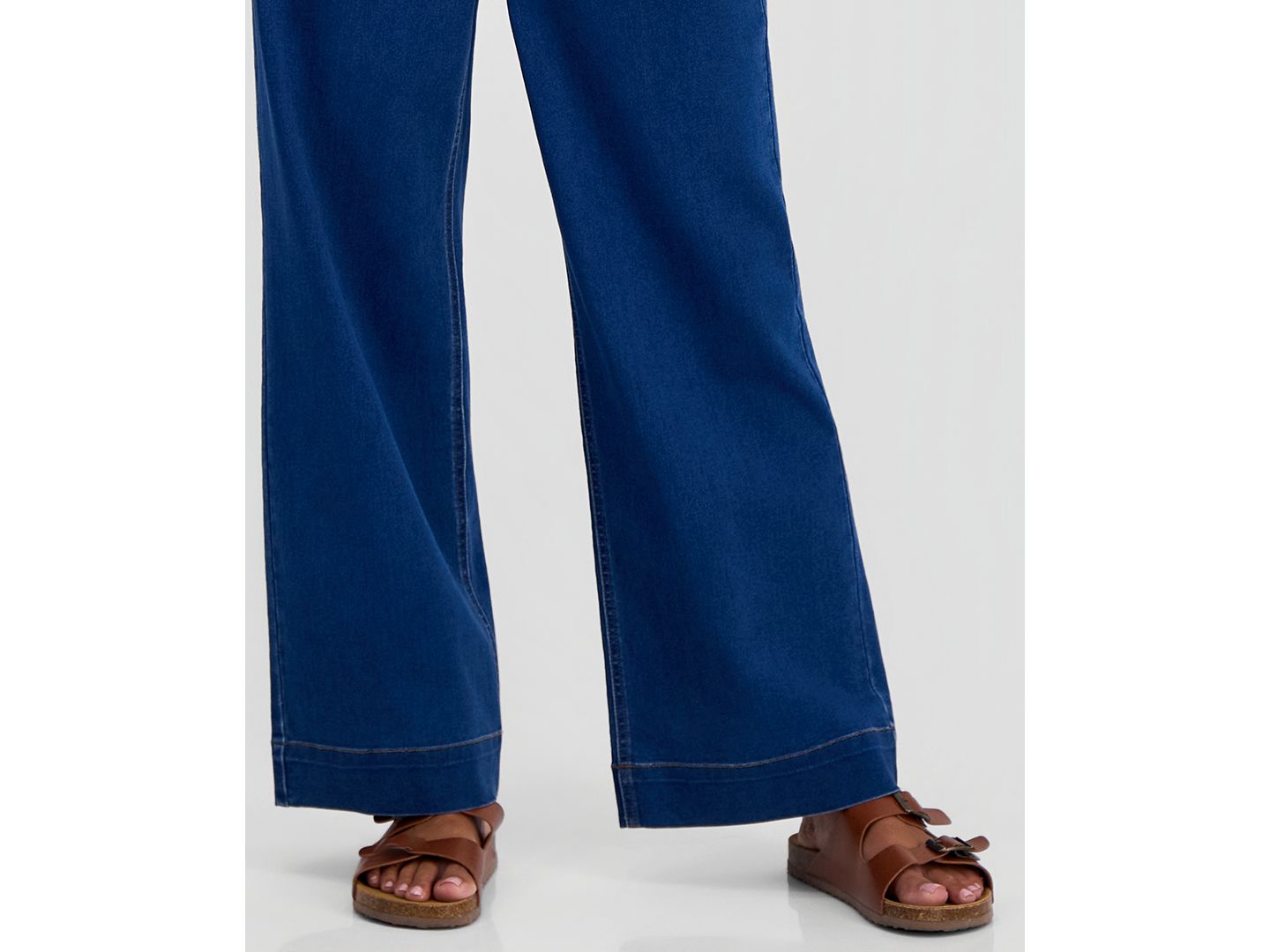 Женские джинсы Jones New York Petite Lexington High-Rise Wide-Leg Patch Pocket, цвет: Варёный — фото 3