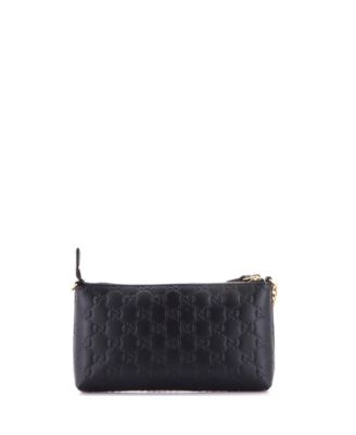 Chain Wristlet Wallet Guccissima Leather