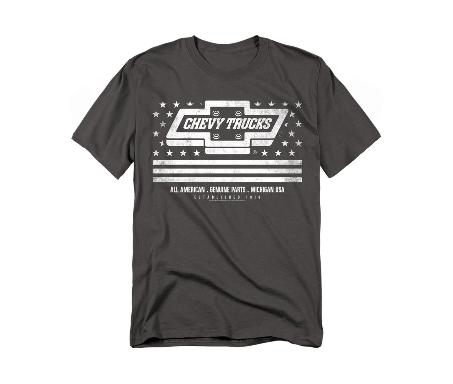 Мужская футболка Corvette Chevrolet Trucks USA Flag, цвет: Угольный — фото 1