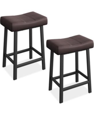 Dining Chair Counter Height Bar Stools Set of 2 24 Inch Barstools for Kitchen Dining Room