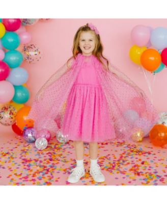Girls Raspberry Rhinestone Cape