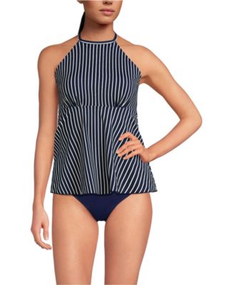 Women's Flutter High Neck Halter Tankini Top