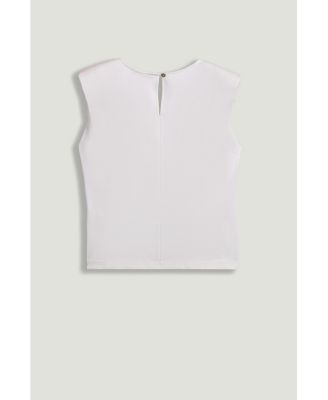 Women's Sleeveless Buckle-Detail Blouse