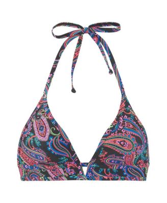Women's Paisley Print Triangle Bikini Swimsuit Top Bra Sizing